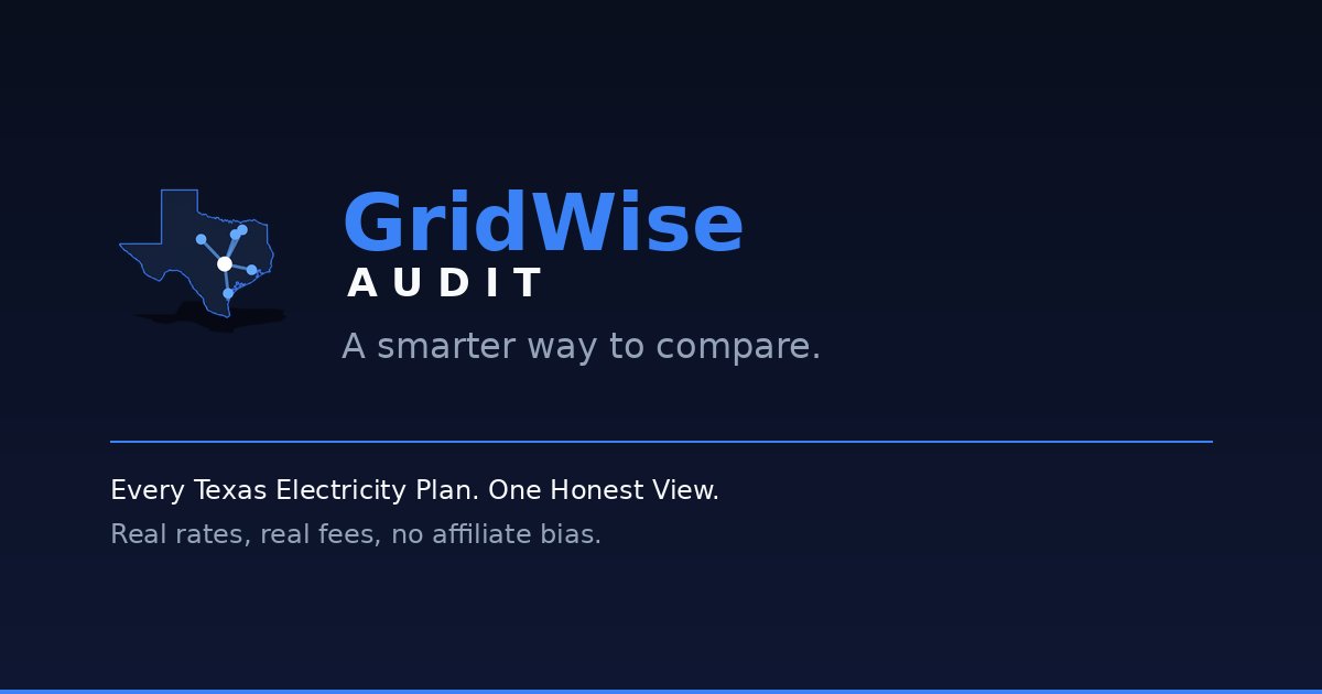 GridWise Audit – Every Texas Electricity Plan. One Honest View.