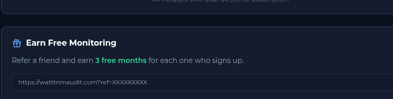 Earn Free Monitoring