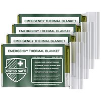 Swiss Safe Emergency Mylar Blankets 10-Pack