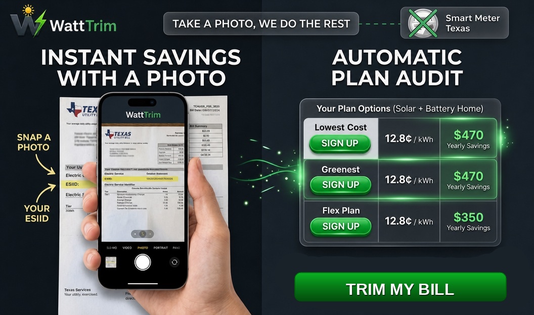 WattTrim — Take a photo, we do the rest. Instant savings with automatic plan audit.